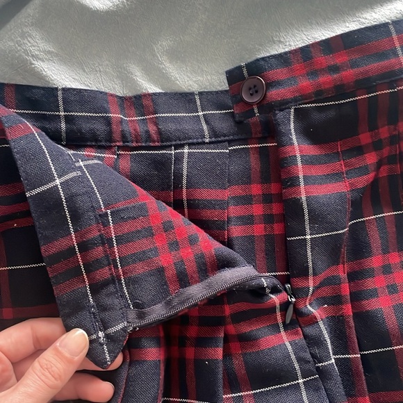 Red Plaid American Apparel Pleated Tennis Skirt - Picture 5 of 5